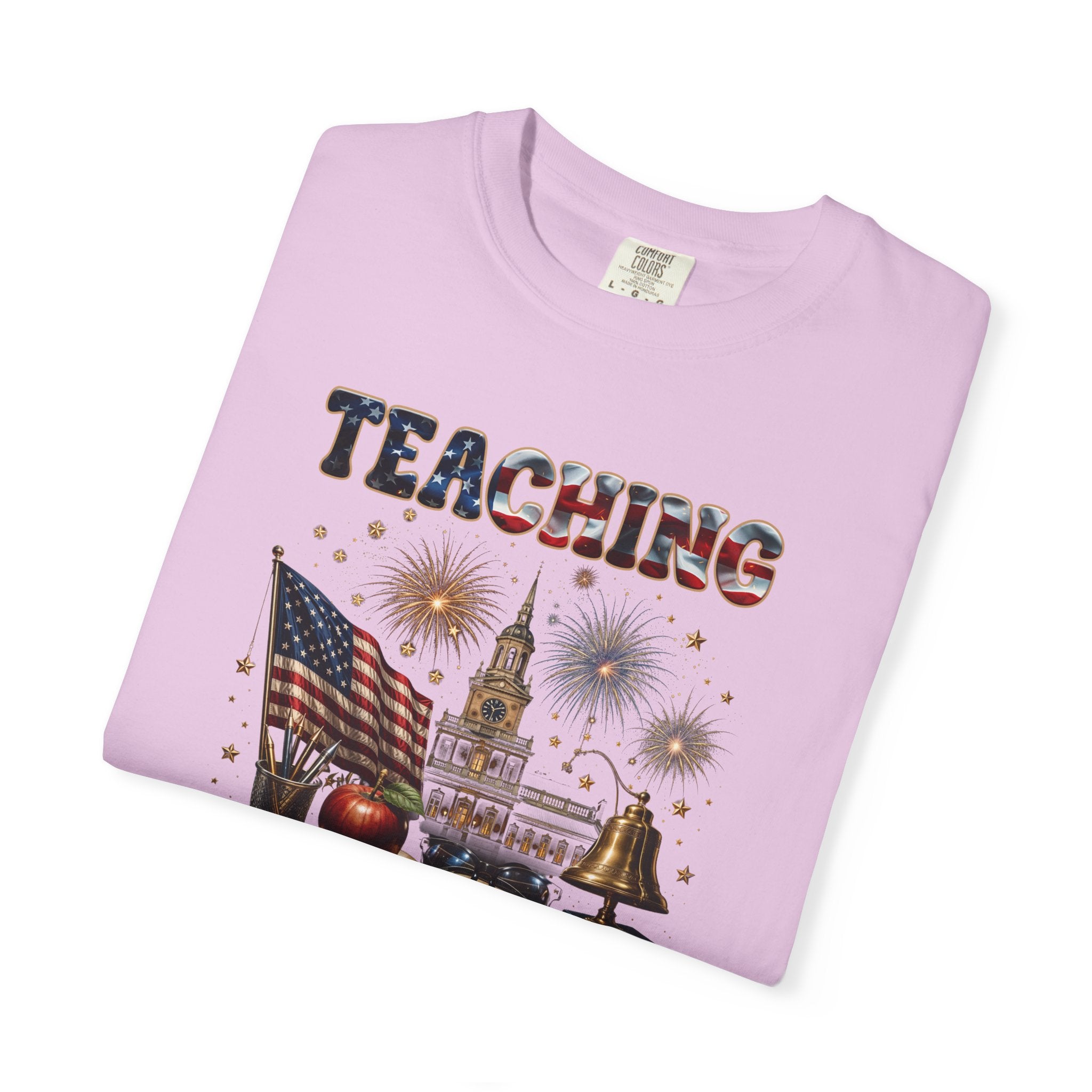 Teaching America 250 Years T-Shirt — Patriotic Teacher Tee (Inspiring Young Minds)
