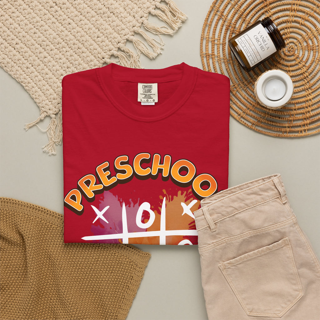 Preschool Teacher Tic-Tac-Toe T-Shirt — Cute Teacher Gift for Kindergarten & Early Childhood