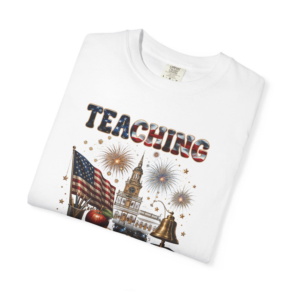 Teaching America 250 Years T-Shirt — Patriotic Teacher Tee (Inspiring Young Minds)