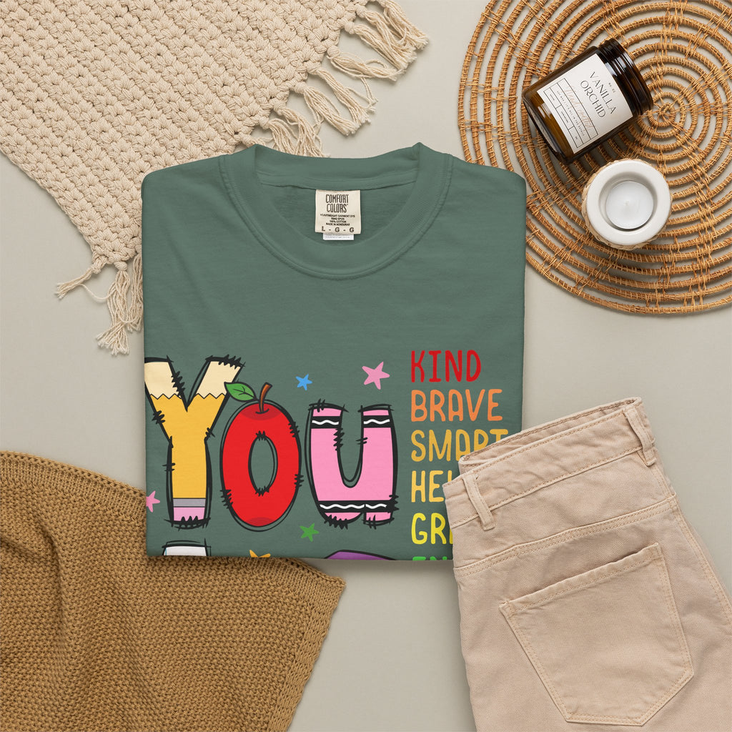You Are Inspirational Graphic Tee — Kind, Brave, Smart Positive Message T-Shirt