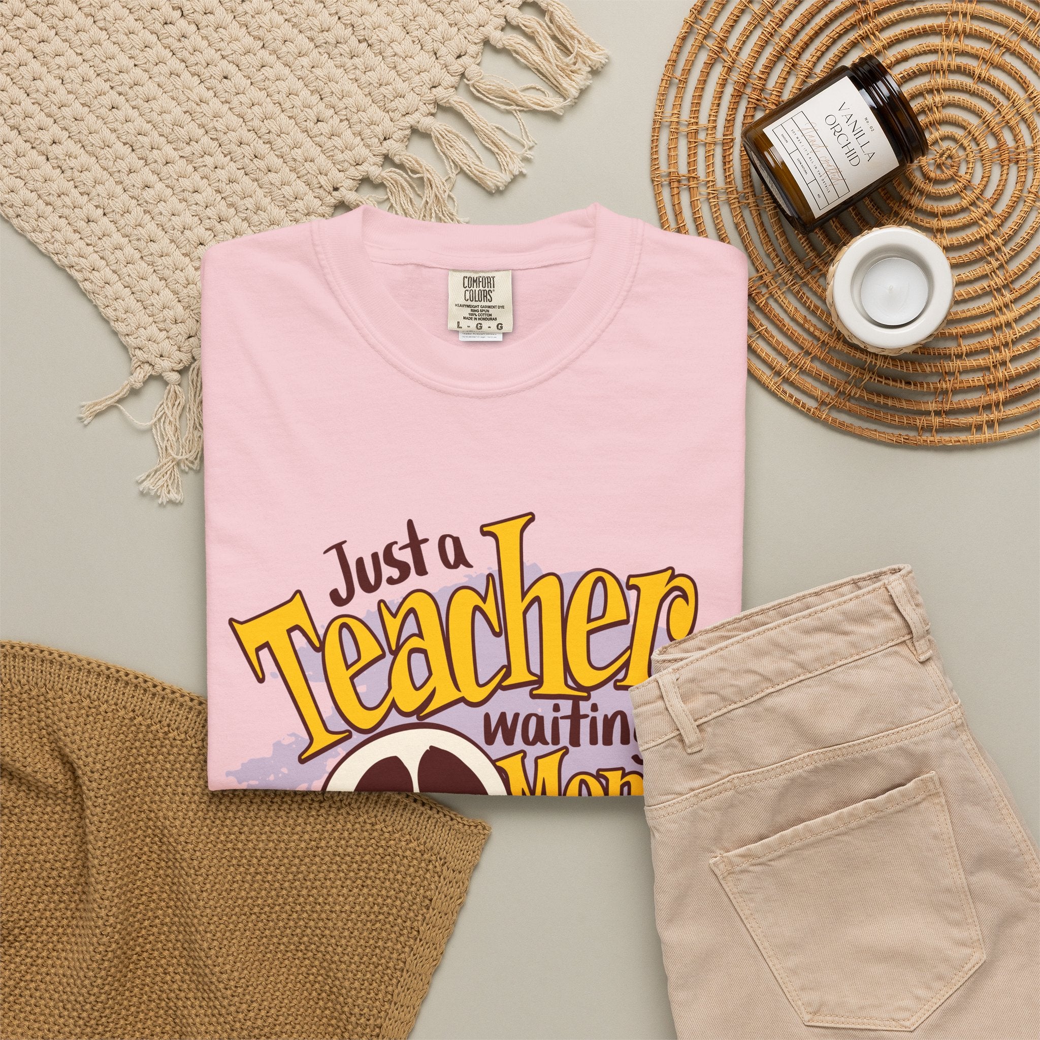 Teacher Skeleton T‑Shirt – "Just a Teacher Waiting for Money" Funny #teacherlife Tee
