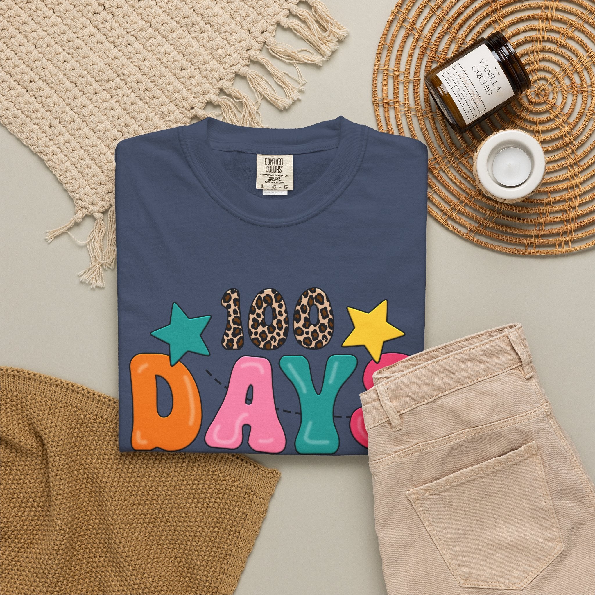 100 Days of School T-Shirt — Colorful Teacher & Student Celebration Tee