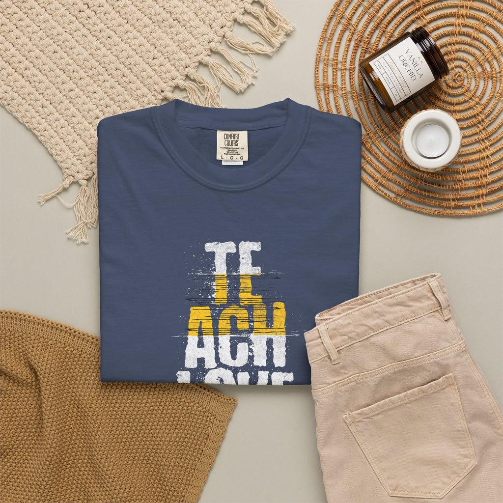 Teach, Love, Inspire Vertical Graphic T‑Shirt