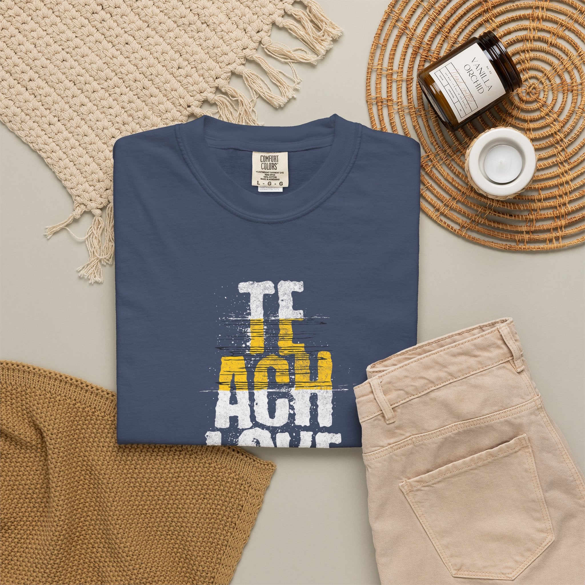 Teach, Love, Inspire Vertical Graphic T‑Shirt