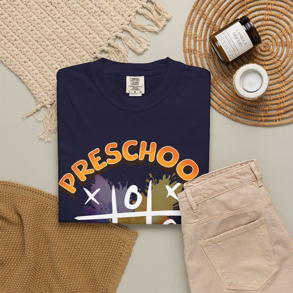 Preschool Teacher Tic-Tac-Toe T-Shirt — Cute Teacher Gift for Kindergarten & Early Childhood