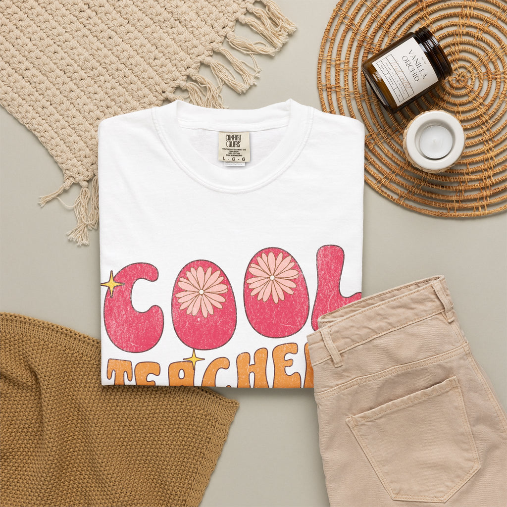 Cool Teachers Club T-Shirt — Retro Floral Teacher Appreciation Tee