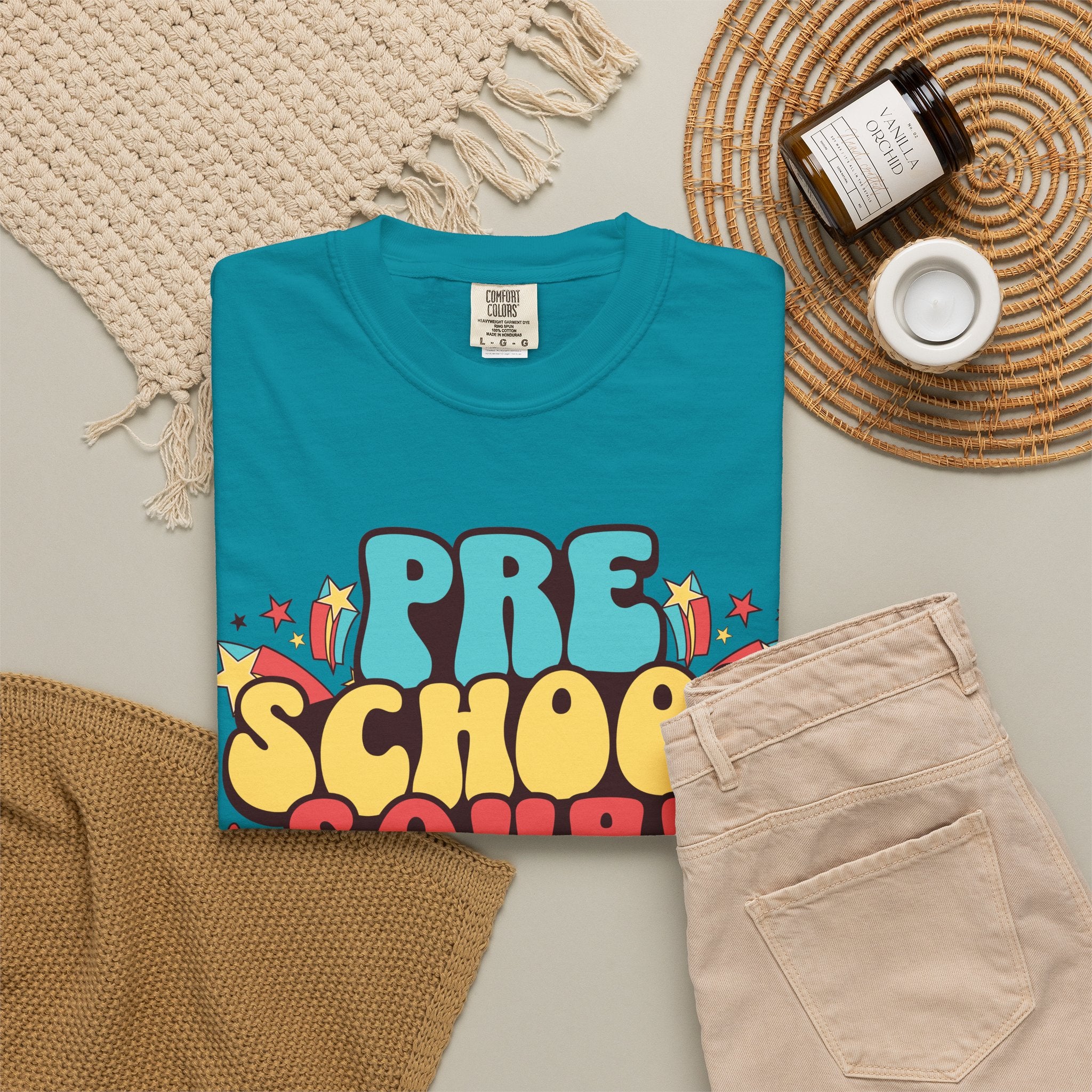 T-Shirt — "Preschool Squad" Retro Kids Back-to-School Tee