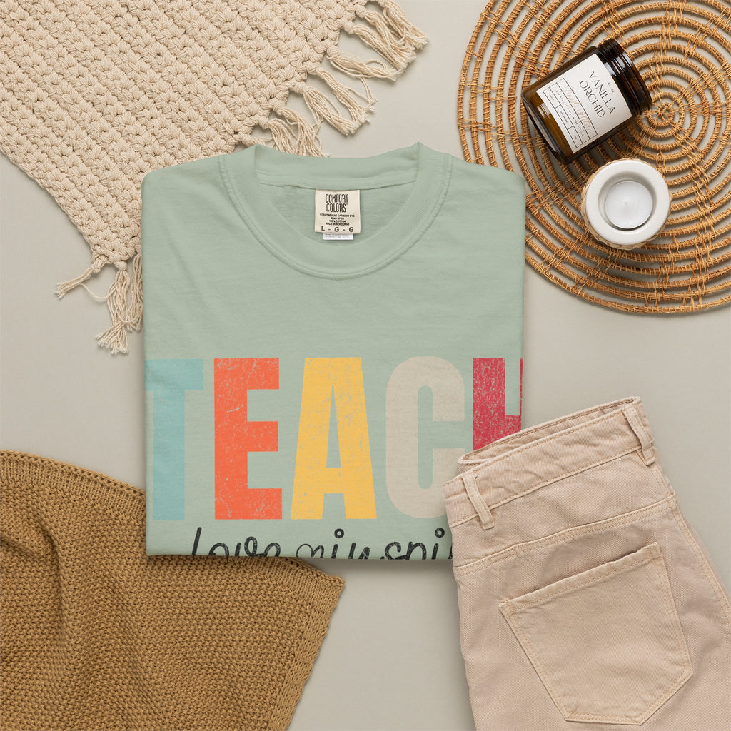 Teach Love Inspire T-Shirt — Colorful Teacher Appreciation Tee