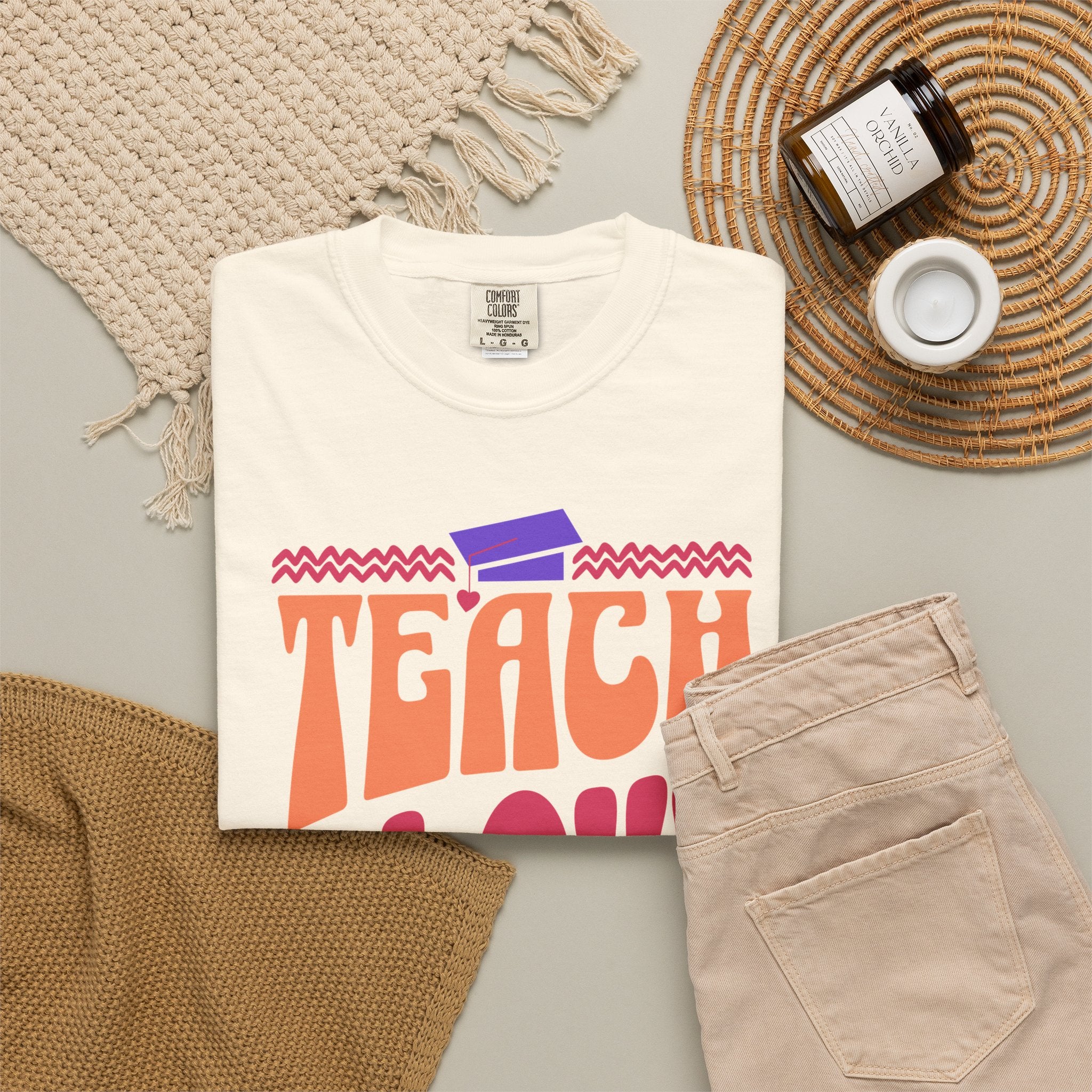 Teach Love Inspire T-Shirt — Colorful Teacher Appreciation Tee