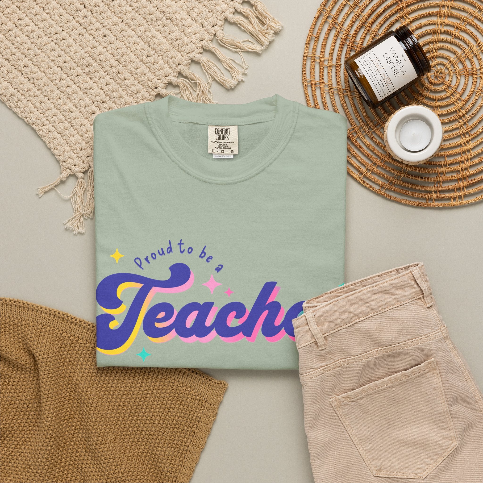 Teacher Script Logo T-Shirt — Proud Teacher Gift, Back to School Tee