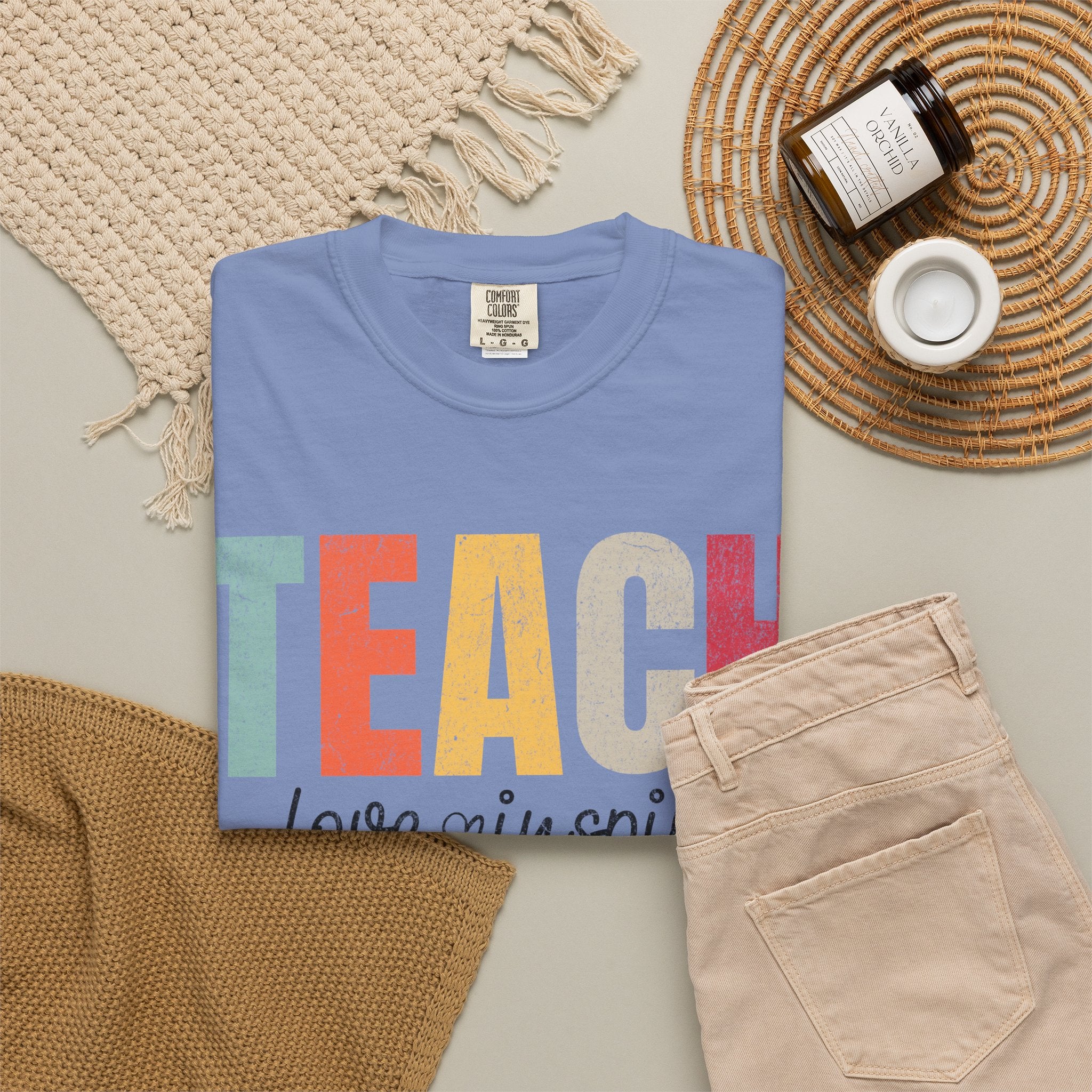 Teach Love Inspire T-Shirt — Colorful Teacher Appreciation Tee