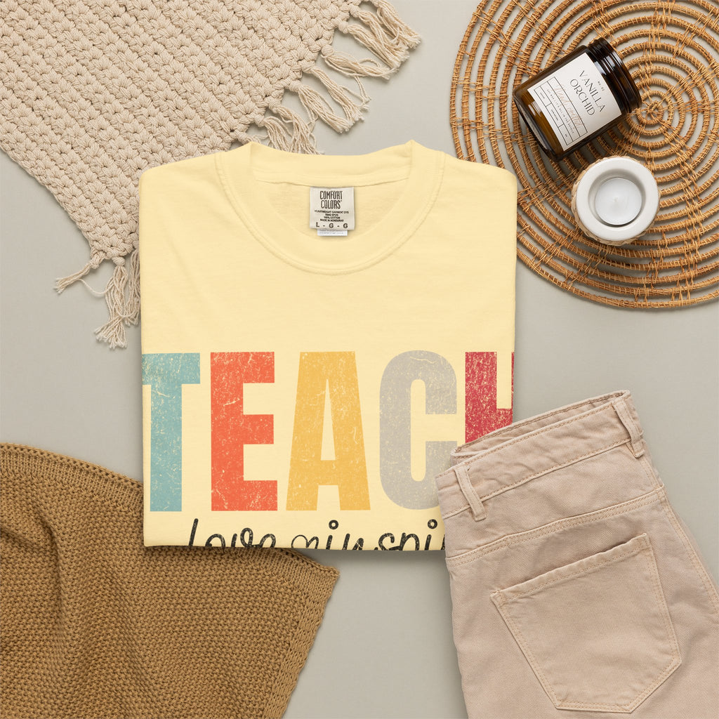 Teach Love Inspire T-Shirt — Colorful Teacher Appreciation Tee