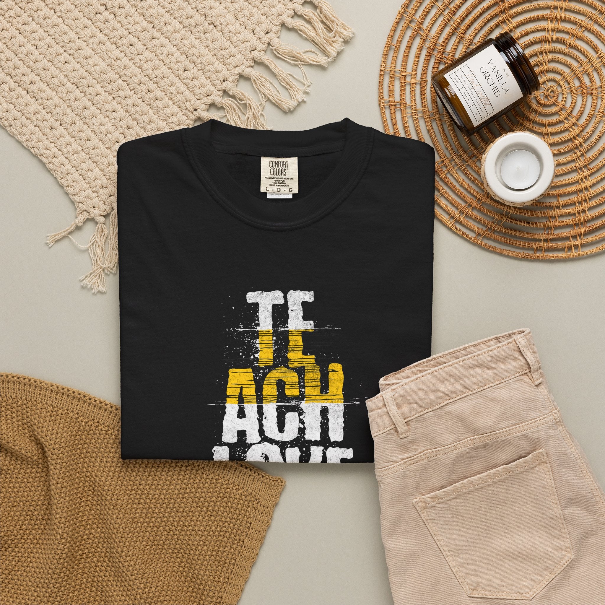Teach, Love, Inspire Vertical Graphic T‑Shirt
