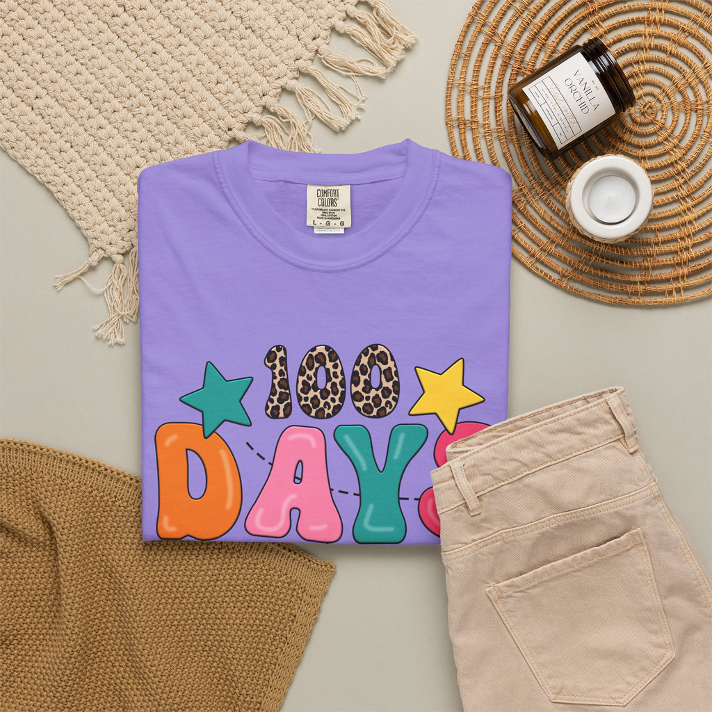 100 Days of School T-Shirt — Colorful Teacher & Student Celebration Tee