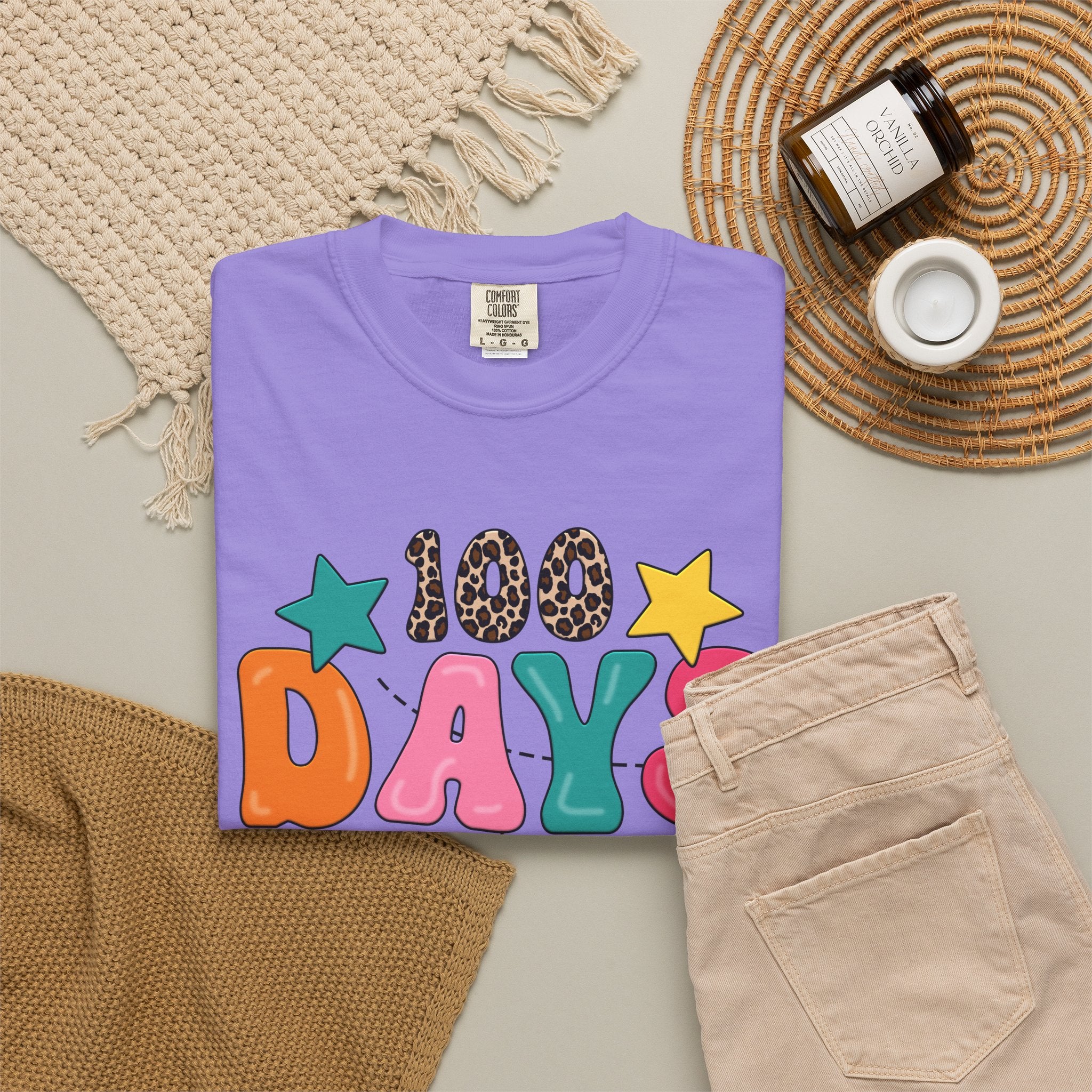 100 Days of School T-Shirt — Colorful Teacher & Student Celebration Tee