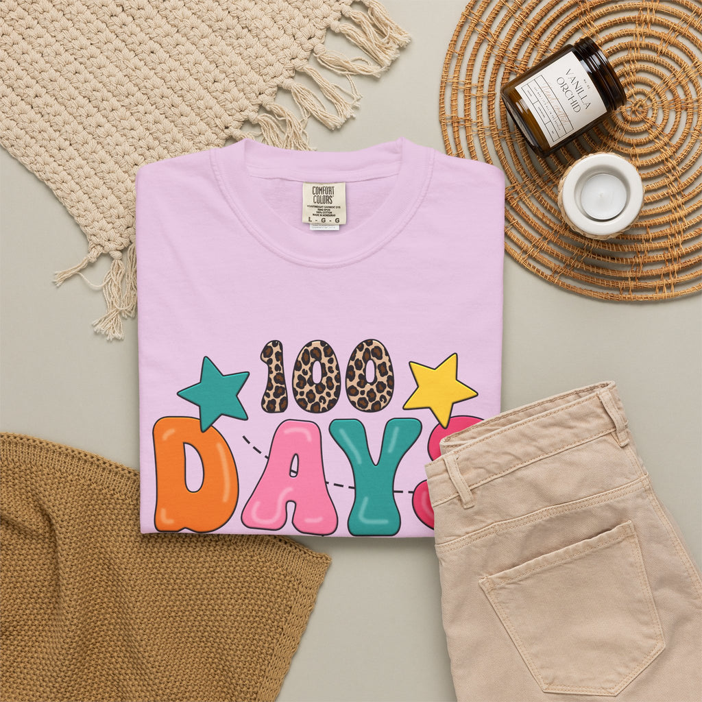 100 Days of School T-Shirt — Colorful Teacher & Student Celebration Tee