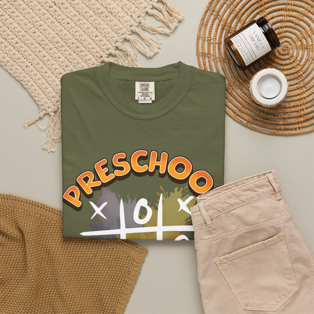 Preschool Teacher Tic-Tac-Toe T-Shirt — Cute Teacher Gift for Kindergarten & Early Childhood