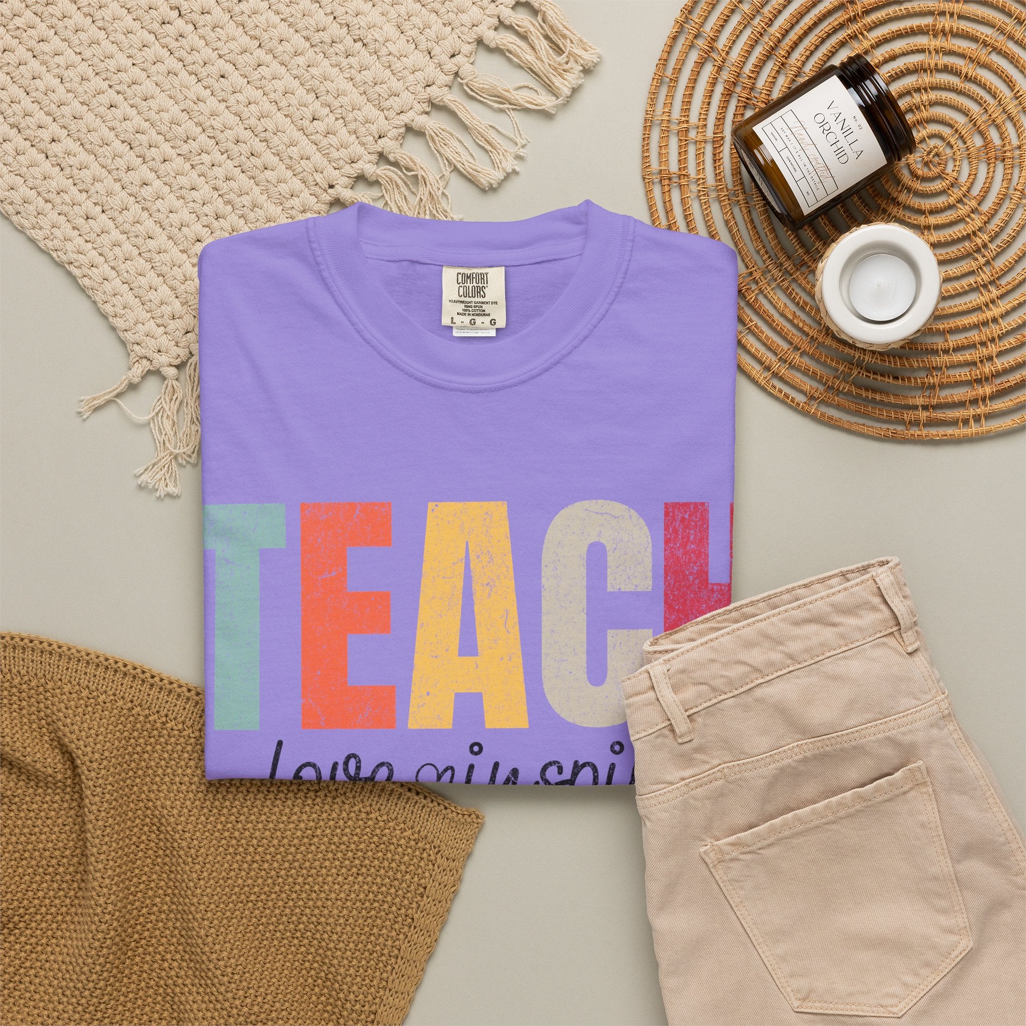 Teach Love Inspire T-Shirt — Colorful Teacher Appreciation Tee