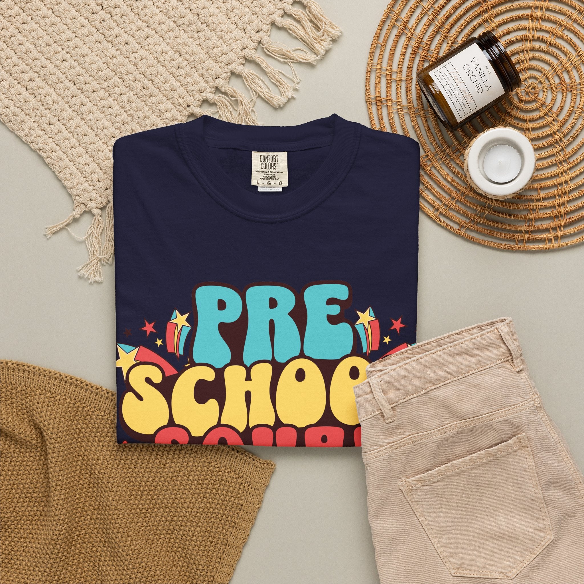 T-Shirt — "Preschool Squad" Retro Kids Back-to-School Tee
