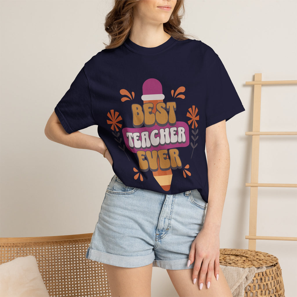 Best Teacher Ever T-Shirt — Retro Pencil Gift for Teachers