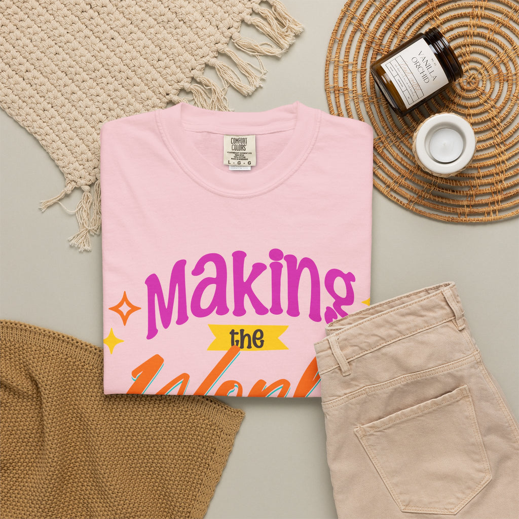 Making the World Brighter T-Shirt — "One Child at a Time" Colorful Teacher/Volunteer Tee