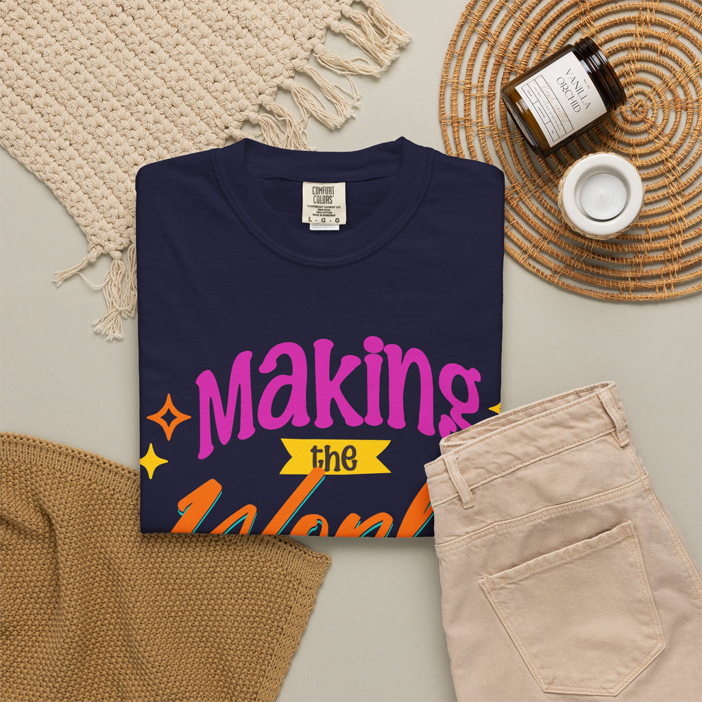 Making the World Brighter T-Shirt — "One Child at a Time" Colorful Teacher/Volunteer Tee