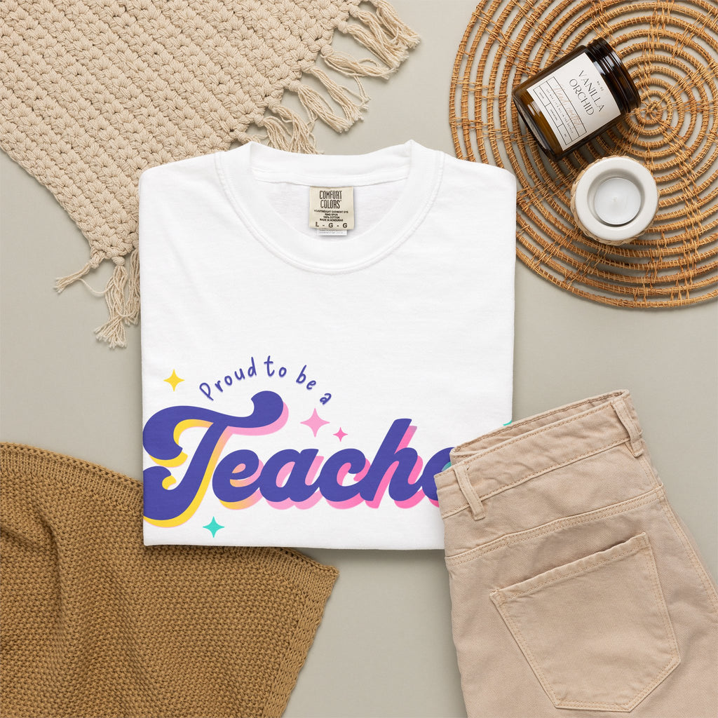Teacher Script Logo T-Shirt — Proud Teacher Gift, Back to School Tee