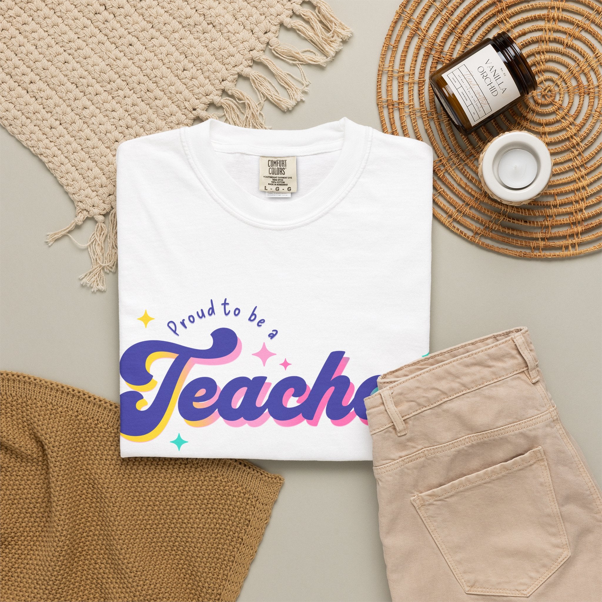 Teacher Script Logo T-Shirt — Proud Teacher Gift, Back to School Tee