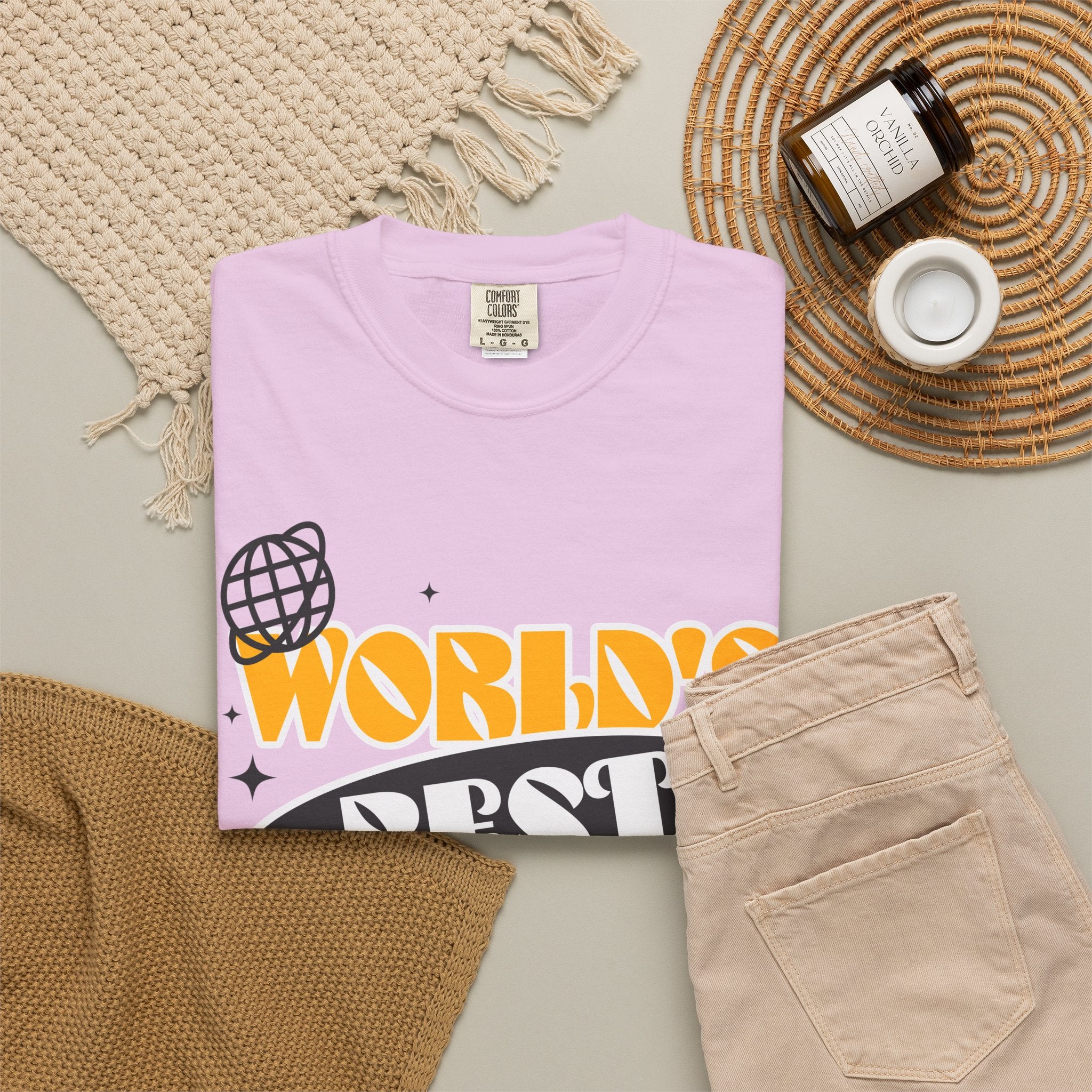 World's Best Teacher T-Shirt — Retro School Globe & Pencil Gift