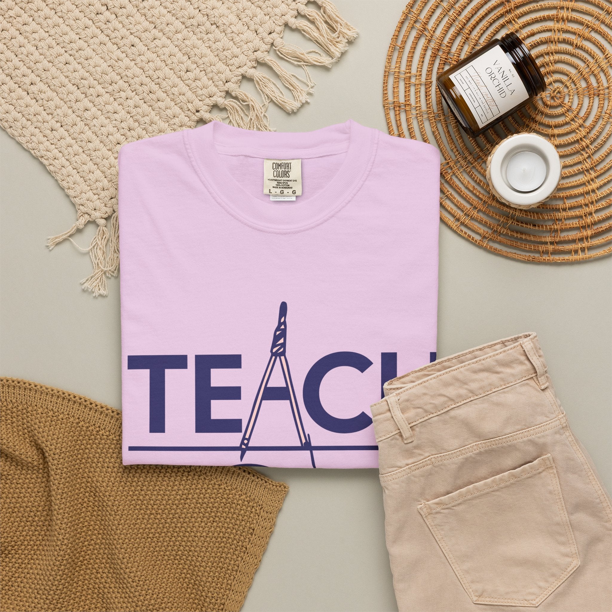 Teach Love Inspire T-Shirt — Teacher Appreciation Tee with Pencil & Checkmark Design