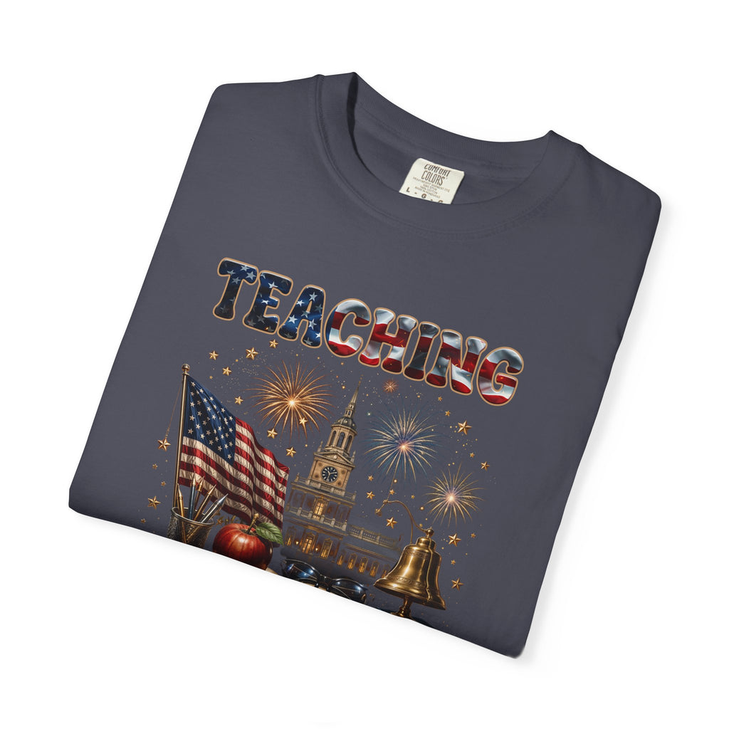 Teaching America 250 Years T-Shirt — Patriotic Teacher Tee (Inspiring Young Minds)