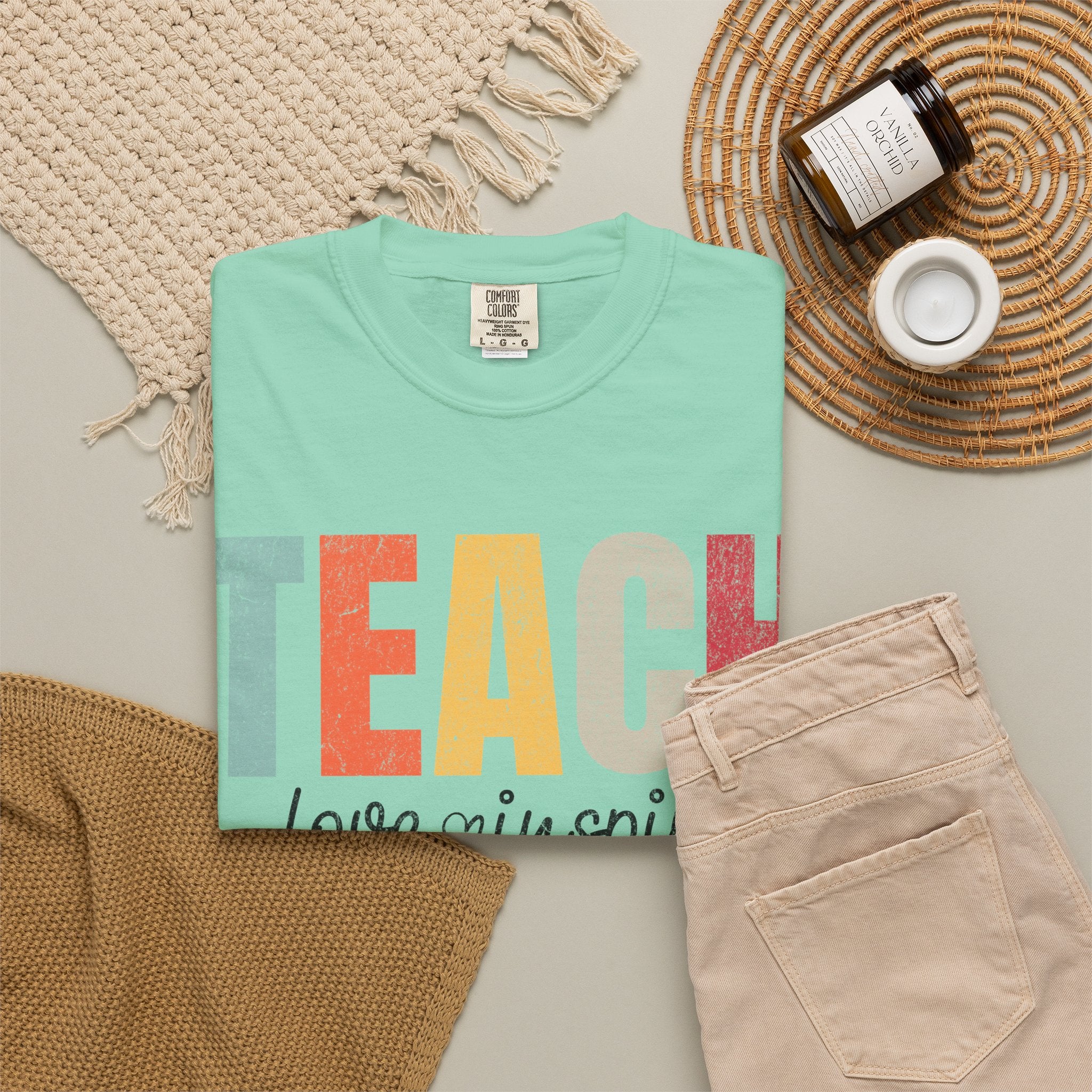 Teach Love Inspire T-Shirt — Colorful Teacher Appreciation Tee