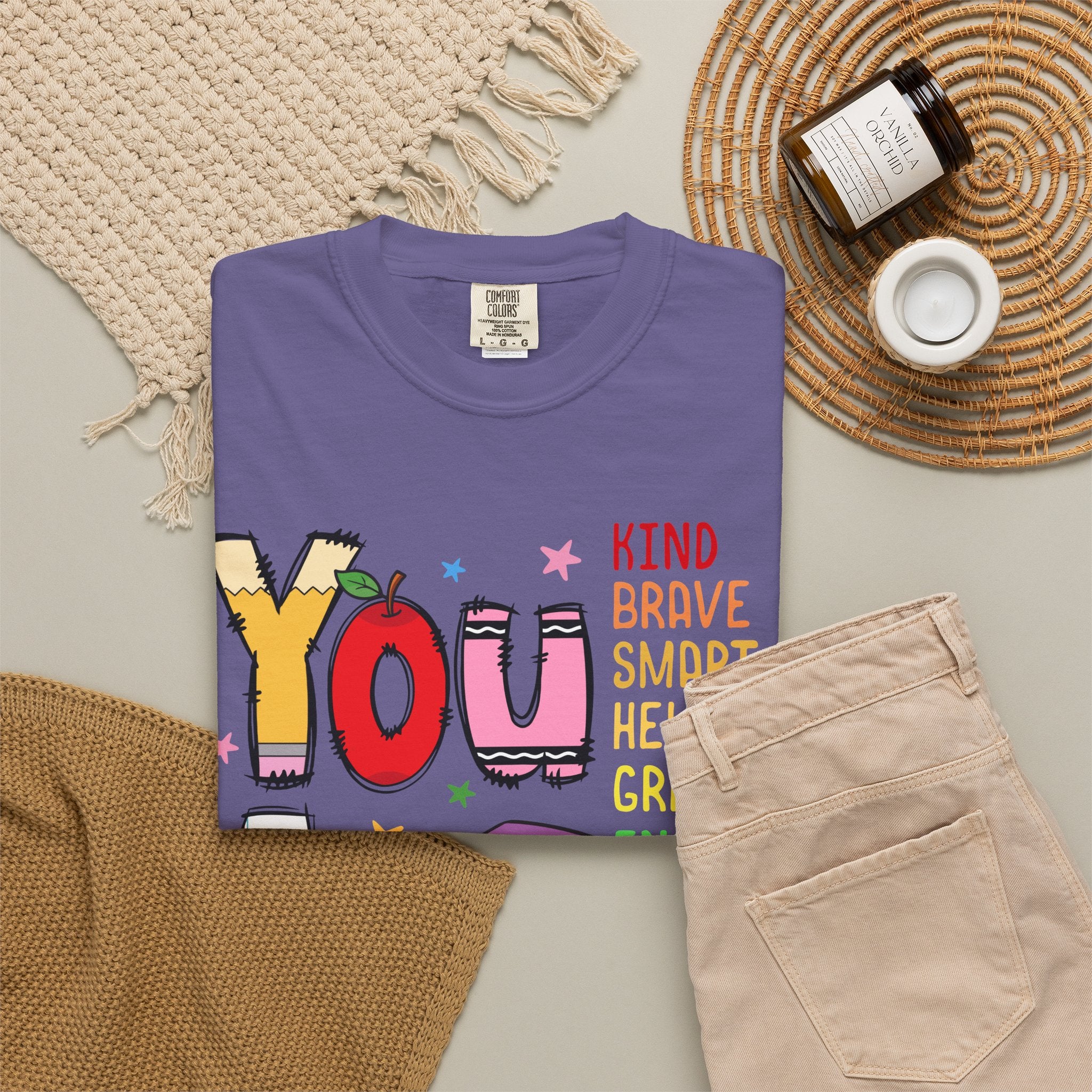 You Are Inspirational Graphic Tee — Kind, Brave, Smart Positive Message T-Shirt