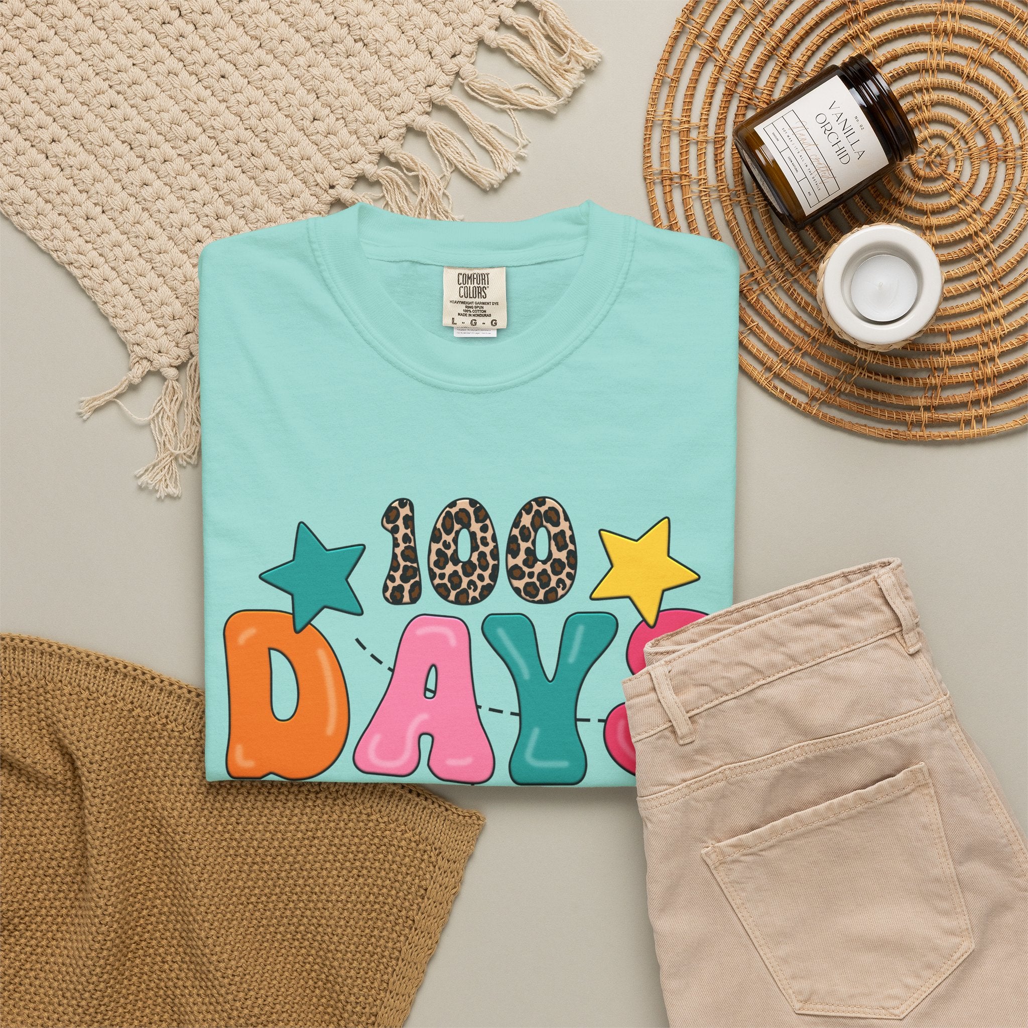 100 Days of School T-Shirt — Colorful Teacher & Student Celebration Tee