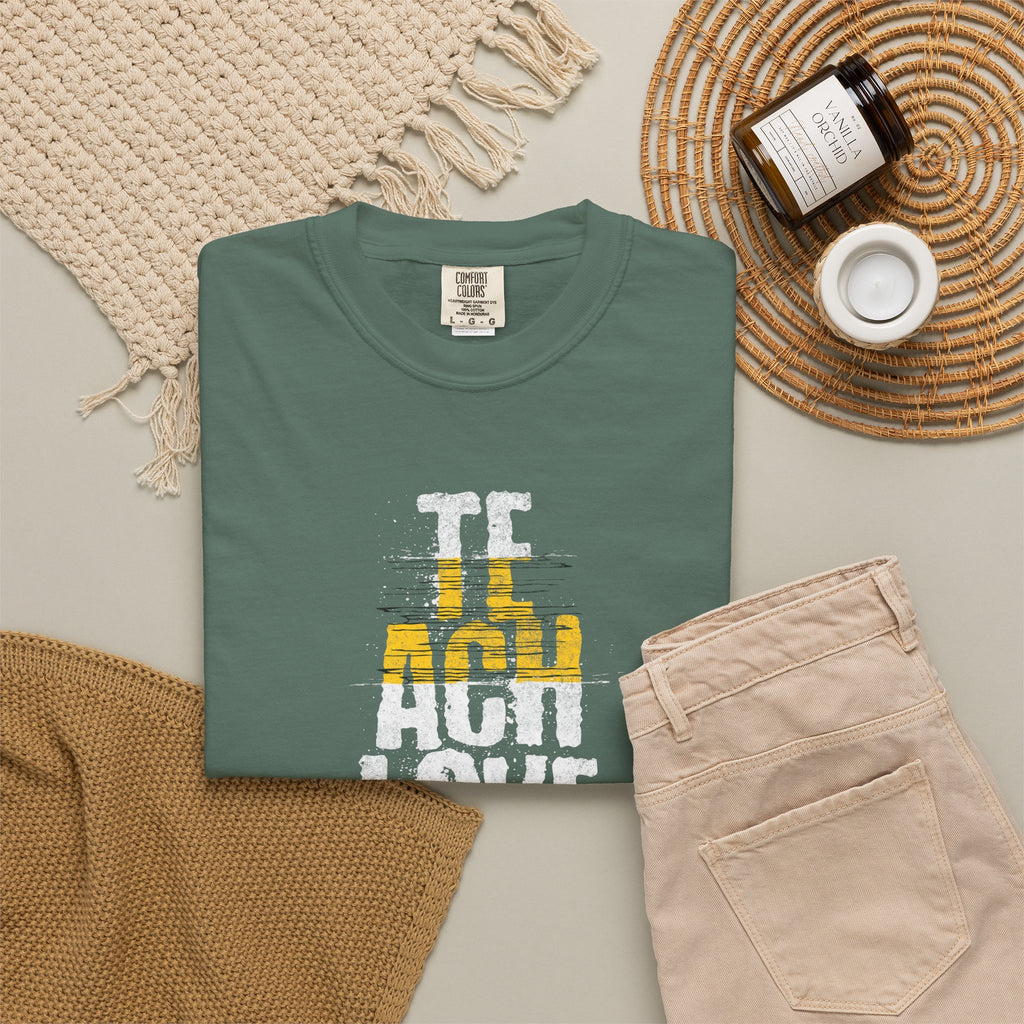 Teach, Love, Inspire Vertical Graphic T‑Shirt