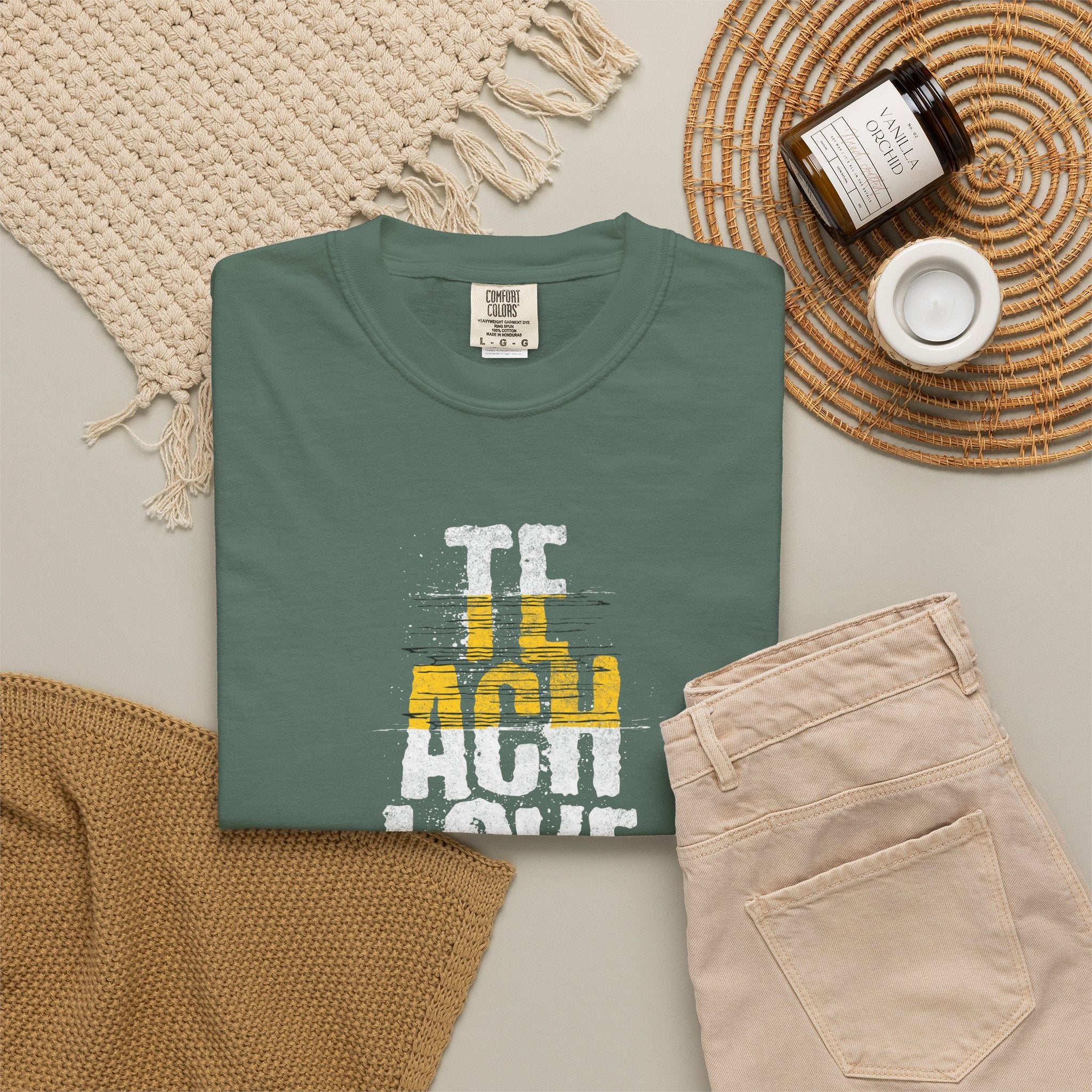 Teach, Love, Inspire Vertical Graphic T‑Shirt