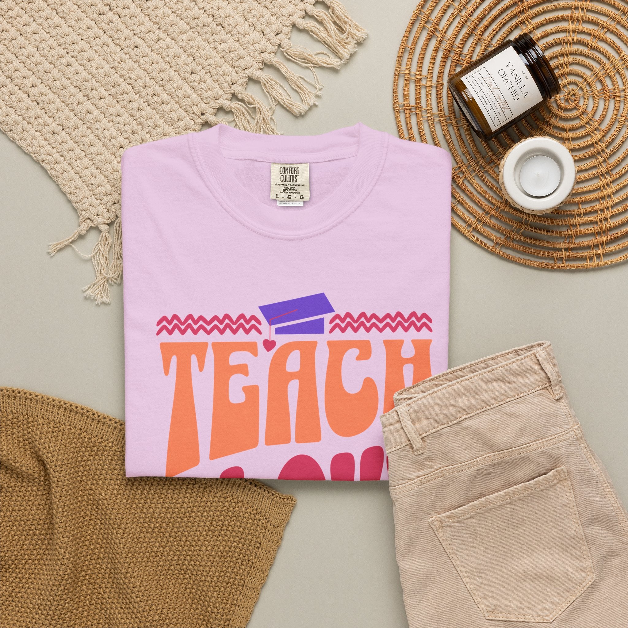Teach Love Inspire T-Shirt — Colorful Teacher Appreciation Tee