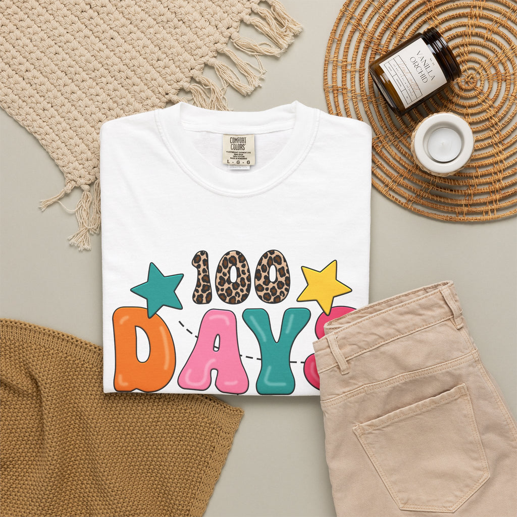 100 Days of School T-Shirt — Colorful Teacher & Student Celebration Tee