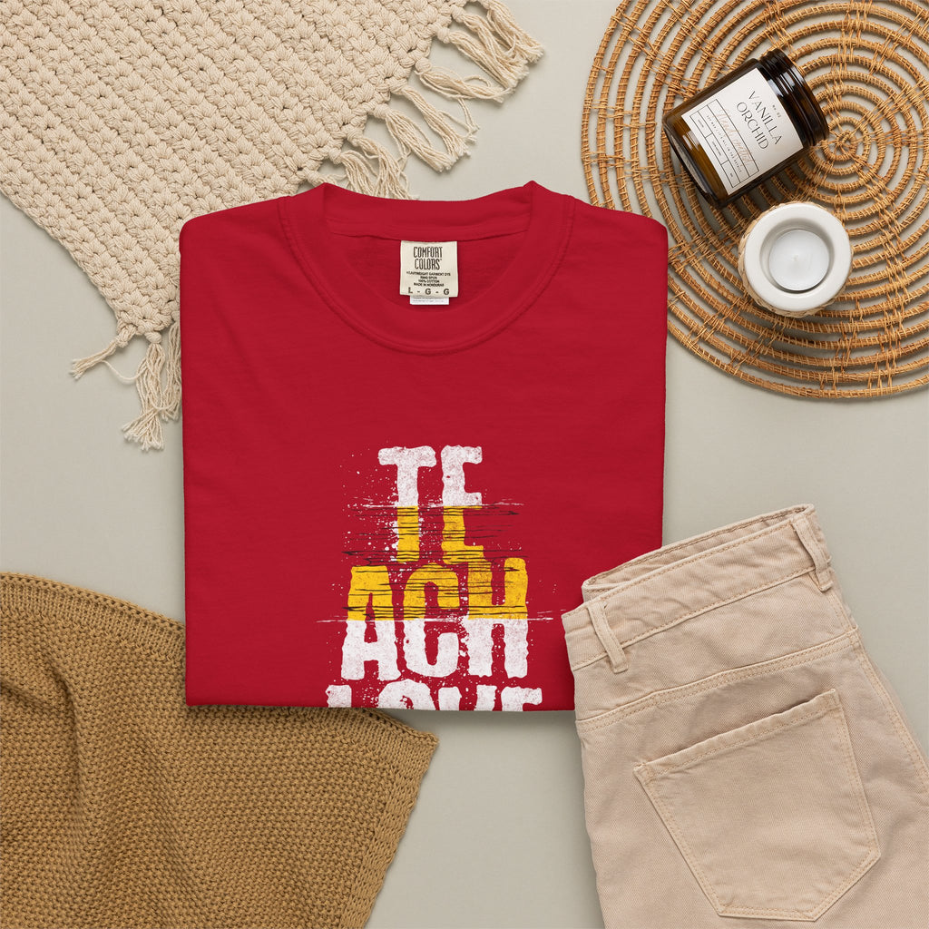 Teach, Love, Inspire Vertical Graphic T‑Shirt