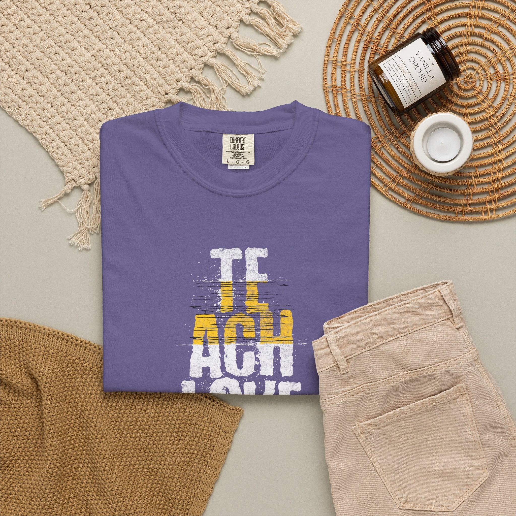 Teach, Love, Inspire Vertical Graphic T‑Shirt