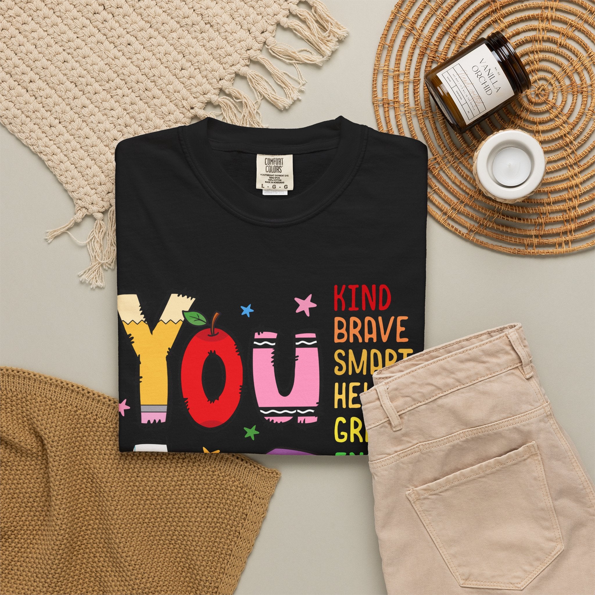 You Are Inspirational Graphic Tee — Kind, Brave, Smart Positive Message T-Shirt