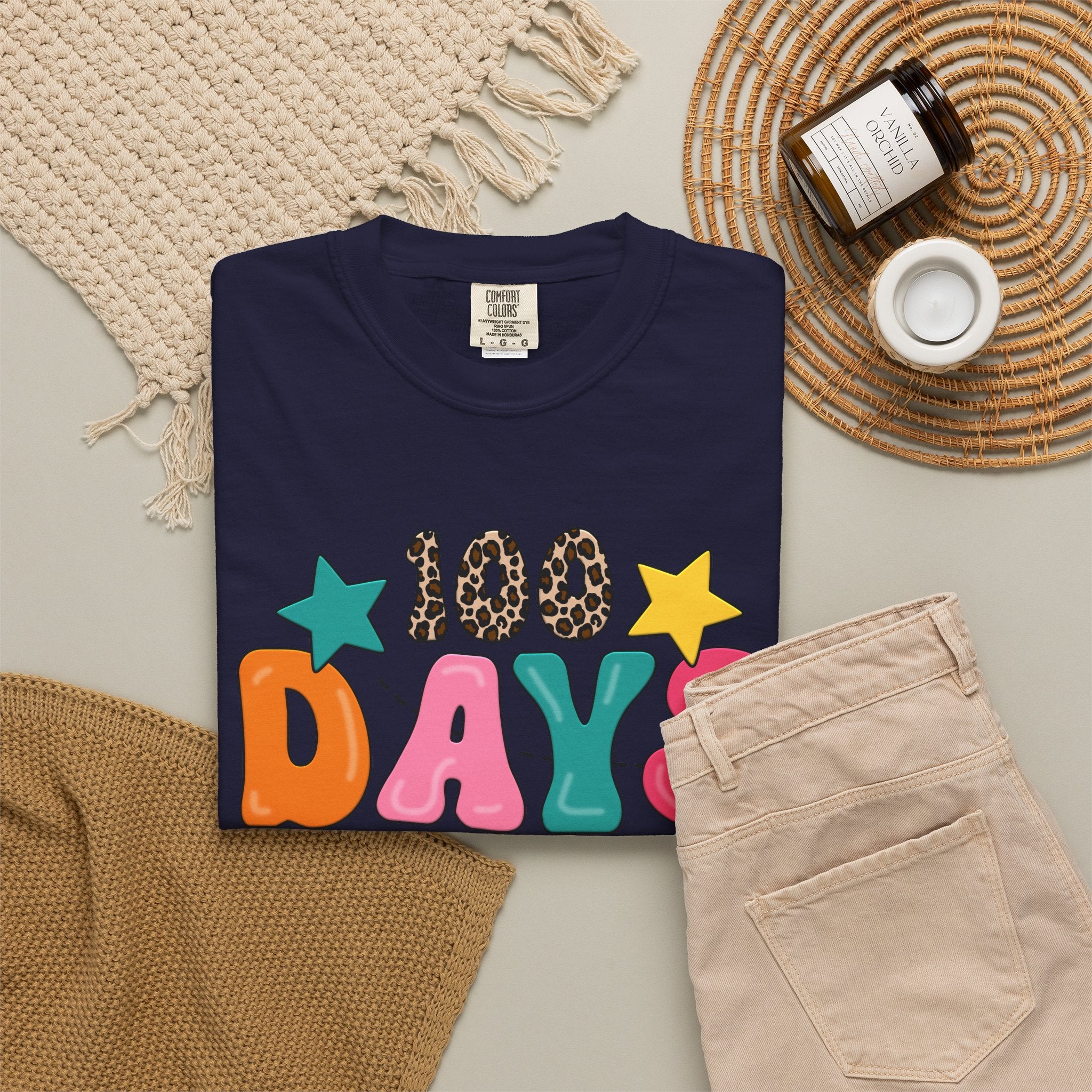 100 Days of School T-Shirt — Colorful Teacher & Student Celebration Tee