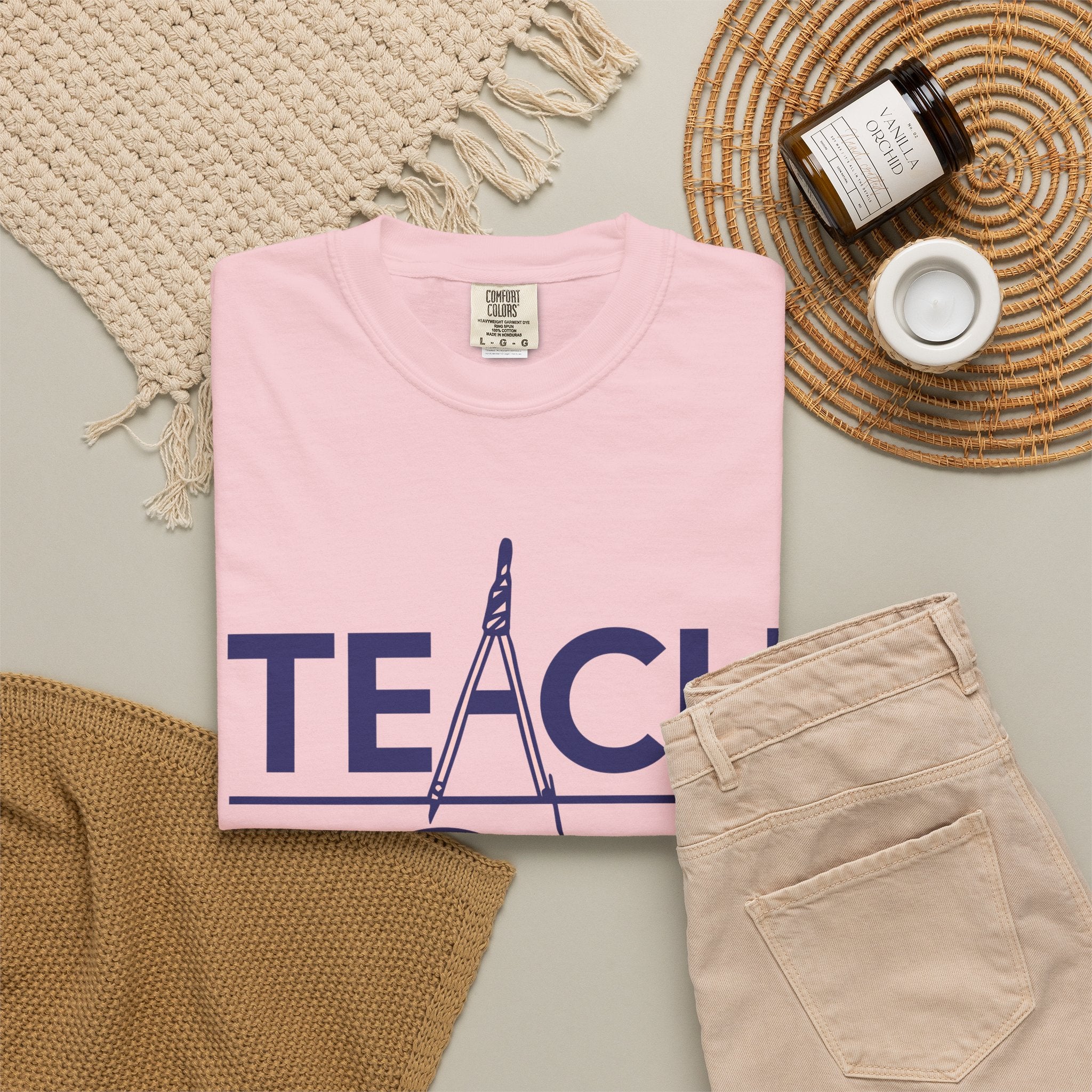Teach Love Inspire T-Shirt — Teacher Appreciation Tee with Pencil & Checkmark Design
