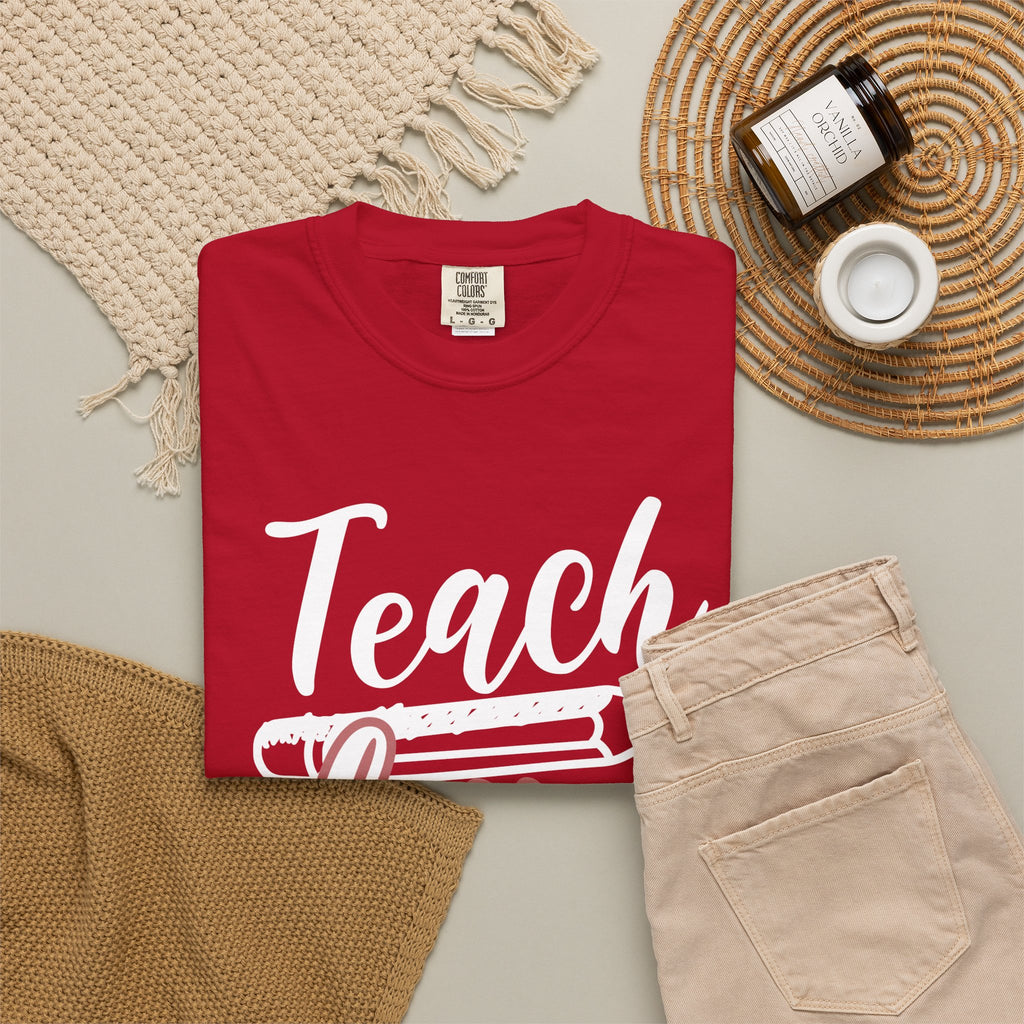 Teach Love Inspire Teacher T‑Shirt — Cute Floral Pencil School Gift