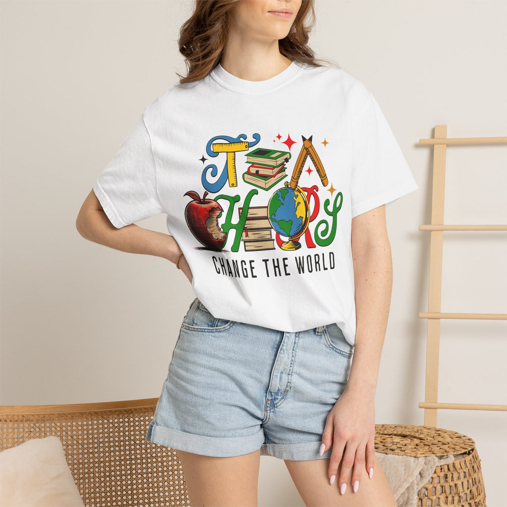 Teacher Change the World T-Shirt — Education Appreciation Tee