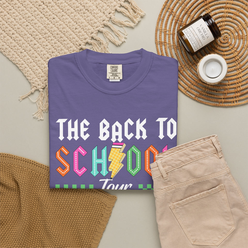 Back to School Tour T-Shirt — Funny Teacher Shirt with “Bruh We Back” Design
