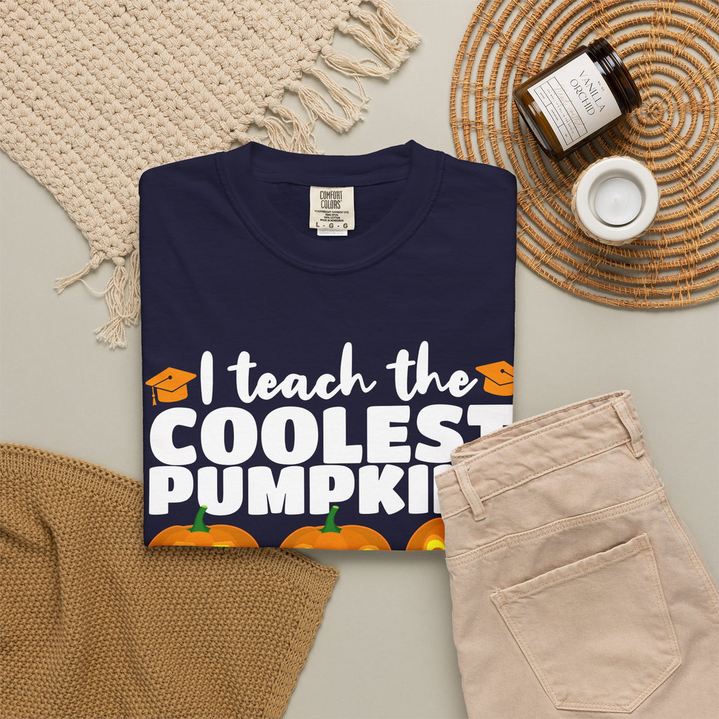 Teacher Halloween T-Shirt — "I Teach the Coolest Pumpkins in the Patch"
