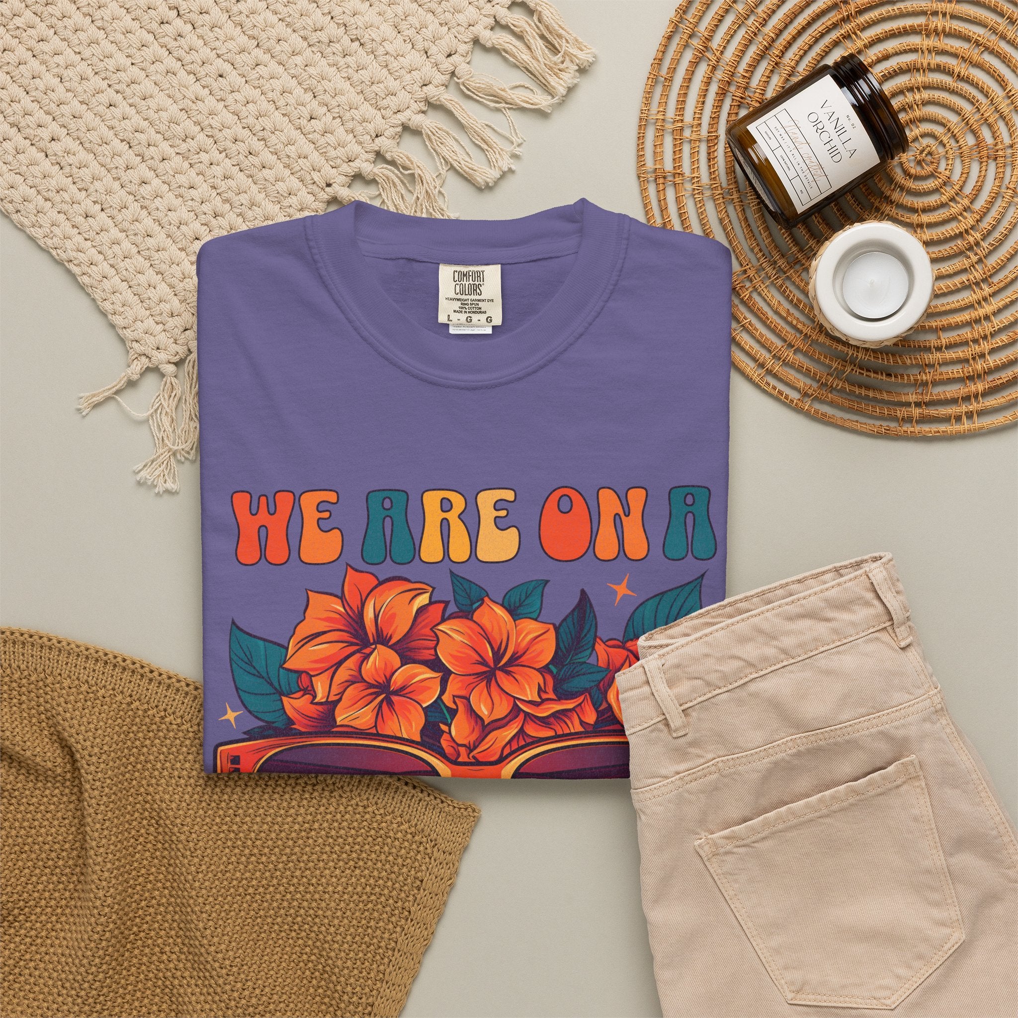 Break Summer T-Shirt — 'We Are On A Break' Sunglasses Floral Vacation Tee
