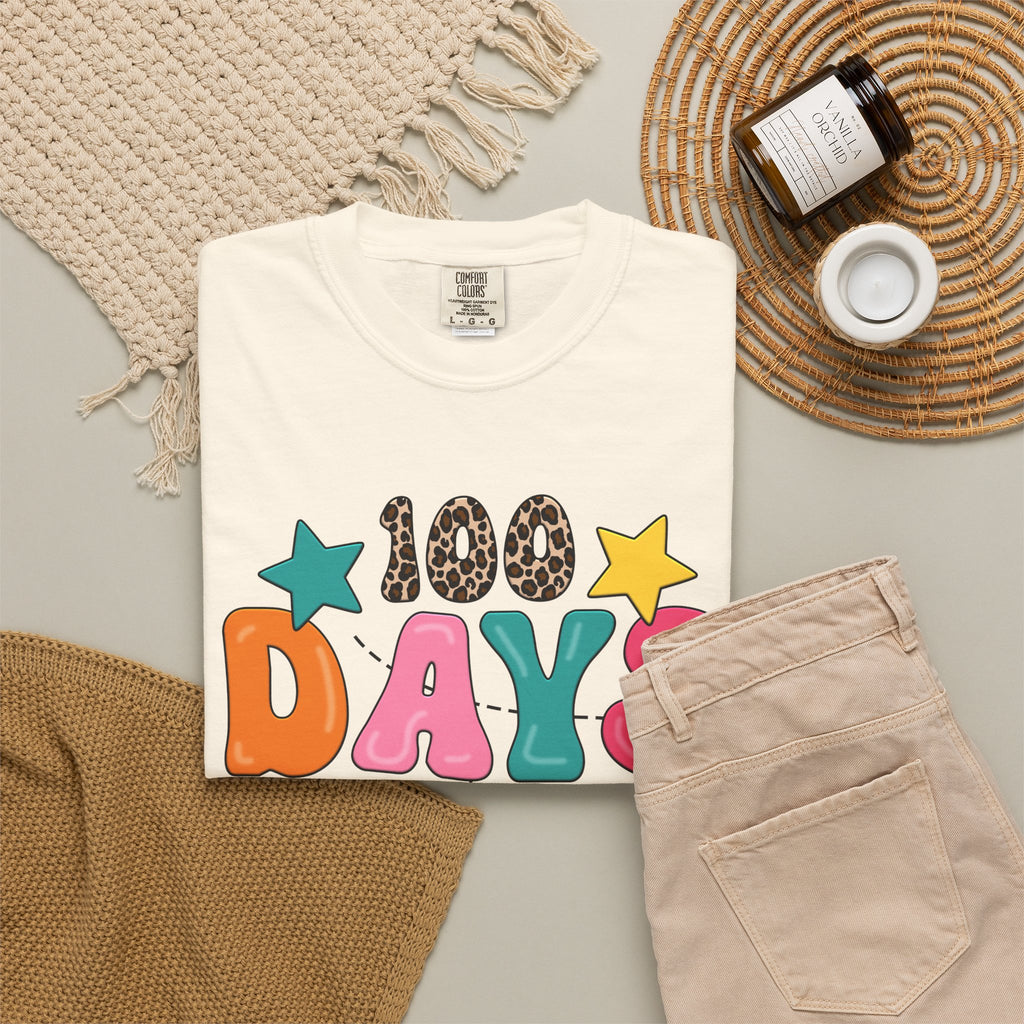100 Days of School T-Shirt — Colorful Teacher & Student Celebration Tee
