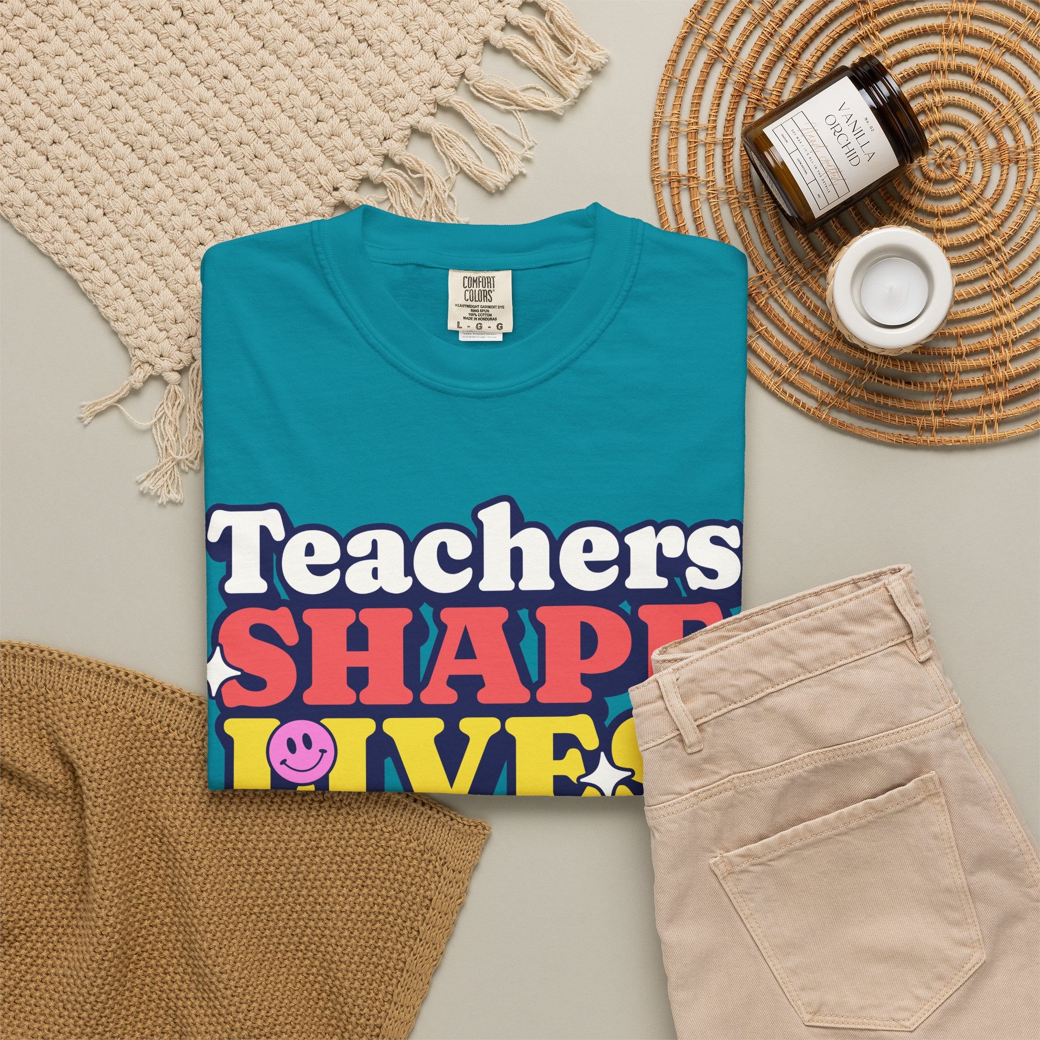 Teachers Shape Lives Forever T-Shirt — Retro Cute Teacher Appreciation Tee
